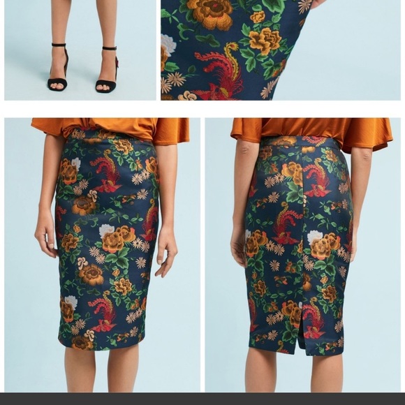 EUC maybe NWOT Anthropologie, Flora Jacquard Skirt. Size small. - Picture 2 of 4